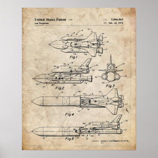 Affiche Navette spatiale Brevet