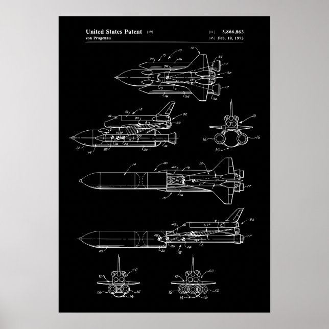Affiche Navette spatiale Brevet (Devant)