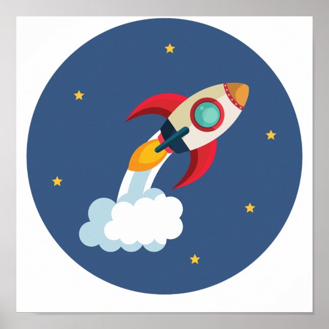 Affiche Navette spatiale éteinte en cercle (Devant)