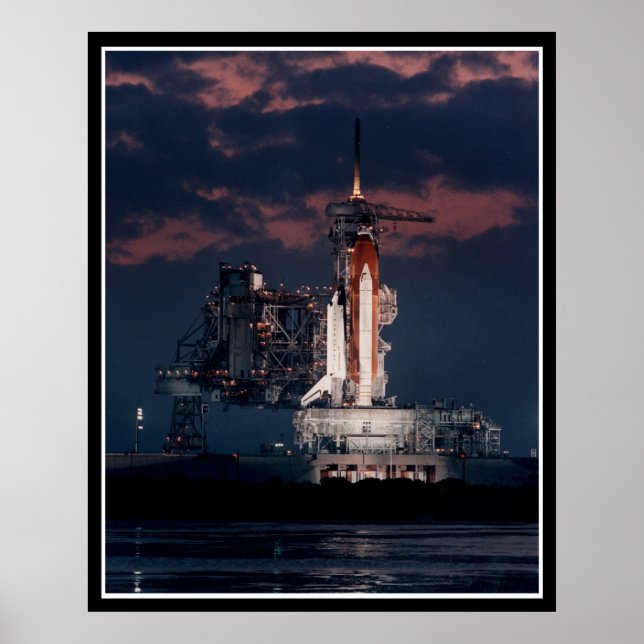 Affiche Navette spatiale la nuit (Devant)