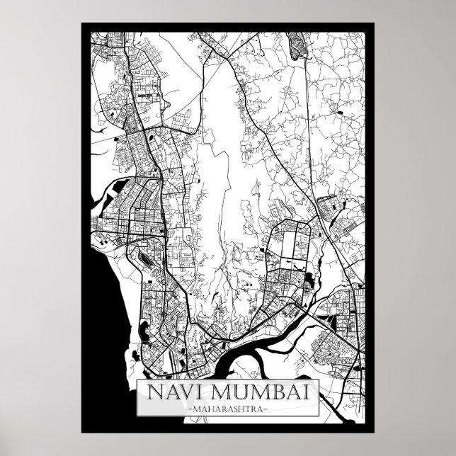 Affiche Navi Mumbai Maharashtra Map (Devant)