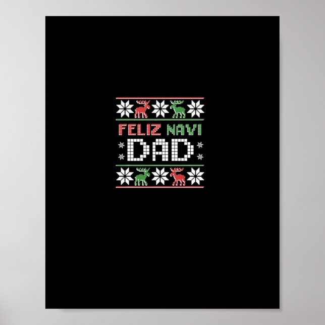 Affiche Navi Papa Navidad Funny Noël Laide Sweat Fath (Devant)