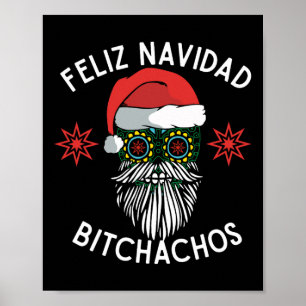 Affiche Navidad Bitchachos Funny Espagnol Joyeux Noël S