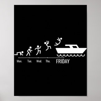 Affiche Navigation Capitaines de bateaux Week-end Sport-na