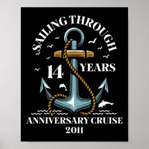 Affiche Naviguer à travers 14 ans de croisière d'anniversa