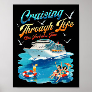 Affiche Naviguer à travers la vie, un port à la fois, drôl