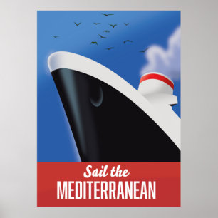 Affiche Naviguer sur la Méditerranée