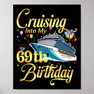 Affiche Naviguer vers mon 69e anniversaire Croisière 69 an