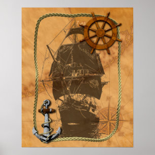 Affiche Navire à voile historique