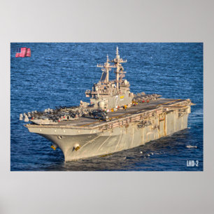 AFFICHE NAVIRE D'ASSAUT AMPHIBIEUX - LHD-2