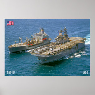 AFFICHE NAVIRE D'ASSAUT AMPHIBIEUX - LHD-2