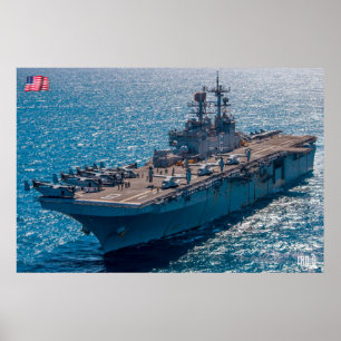 AFFICHE NAVIRE D'ASSAUT AMPHIBIEUX - LHD-6