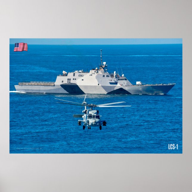 AFFICHE NAVIRE DE COMBAT LITTORAL - LCS-1 (Devant)