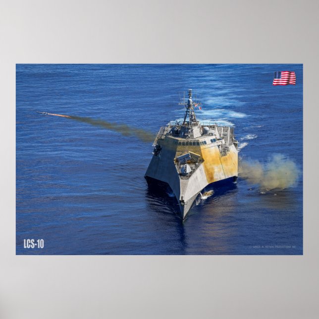 AFFICHE NAVIRE DE COMBAT LITTORAL - LCS-10 (Devant)