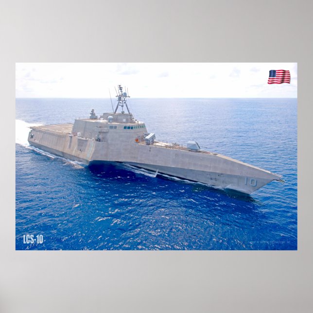 AFFICHE NAVIRE DE COMBAT LITTORAL - LCS-10 (Devant)