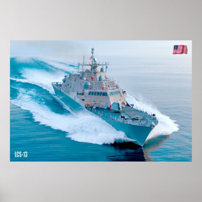 AFFICHE NAVIRE DE COMBAT LITTORAL - LCS-13 (Devant)