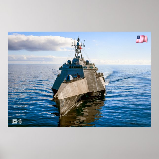 AFFICHE NAVIRE DE COMBAT LITTORAL - LCS-16 (Devant)