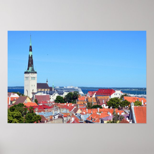 Affiche Navire de croisière à Tallinn, Estonie (Devant)