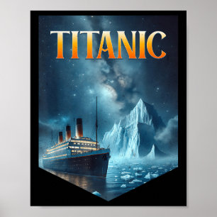 Affiche Navire de croisière Titanic Iceberg 1912 Rms Voyag