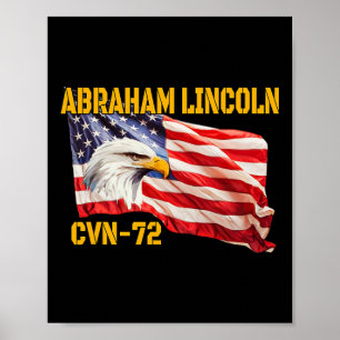 Affiche Navire de guerre Abraham Lincoln Cvn-72 Avion Carr