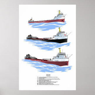 Affiche Navire des Grands Lacs Histoire de la Frontenac