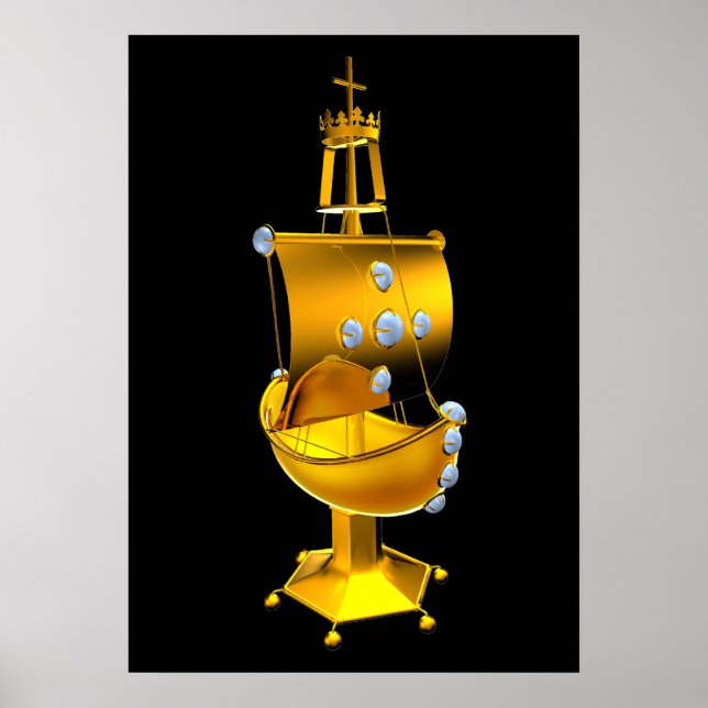 Affiche navire d'or (Devant)