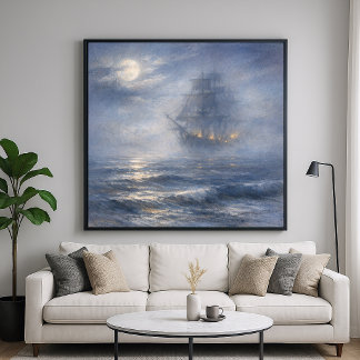 Affiche Navire Fantôme - Style d'Art au Pastel