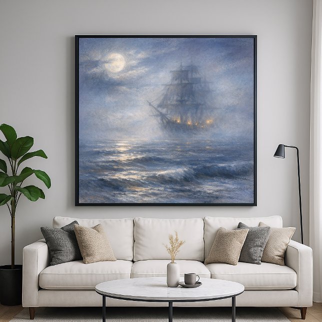 Affiche Navire Fantôme - Style d'Art au Pastel (Créateur téléchargé)