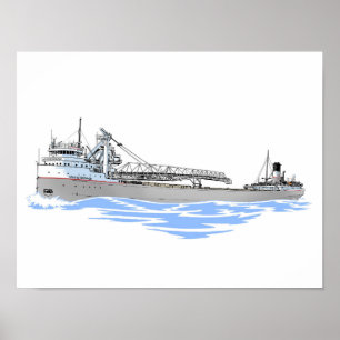 Affiche Navire Mississagi des Grands Lacs