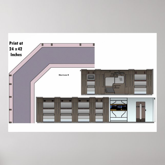 Affiche Navire Perdu dans le Couloir Spatial (Devant)