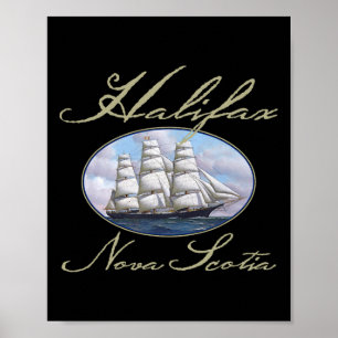 Affiche Navire rapide Halifax Nouvelle-Écosse 