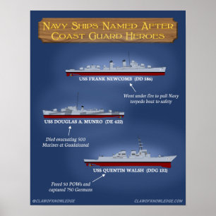 Affiche Navires De La Marine Nommés Héros De La Garde Côti