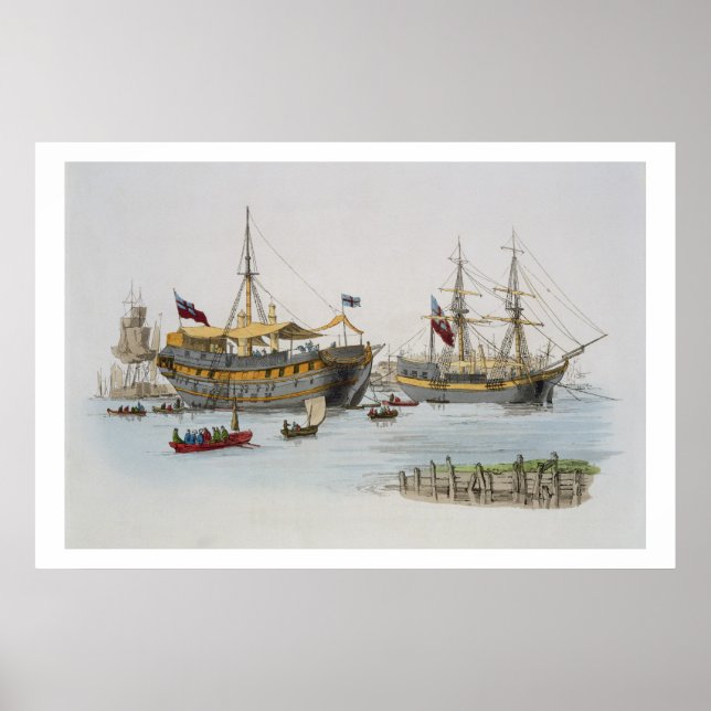 Affiche Navires de prison, du "Costume de Grande-Bretagne" (Devant)