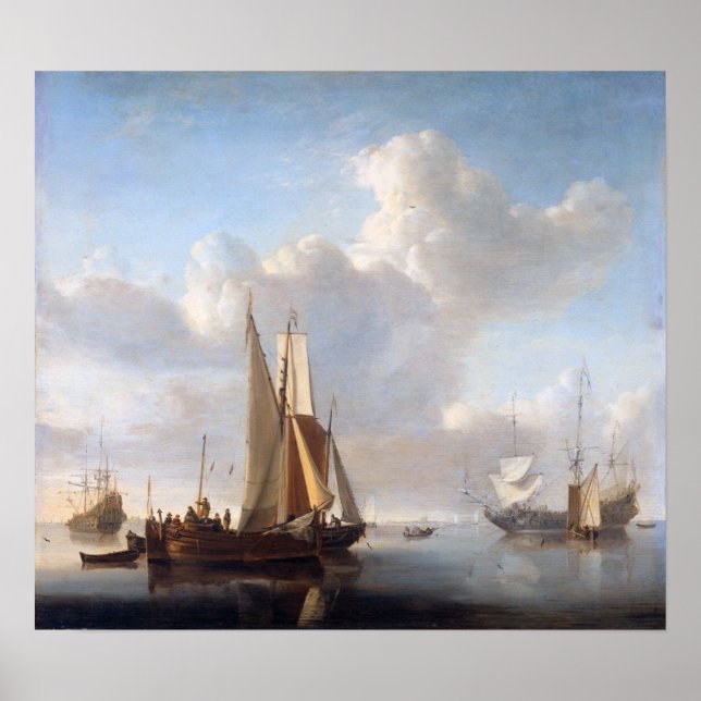 Affiche Navires devant la côte (Devant)