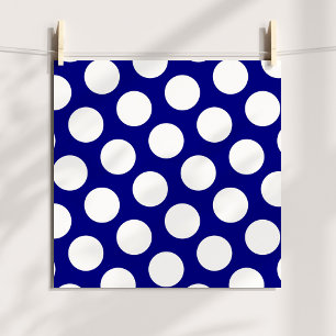 Affiche Navy and White Polka Dots