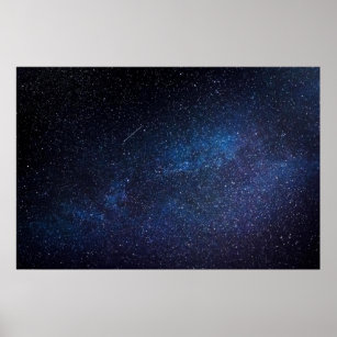 Affiche Navy Blue Milkyway Nightsky Galaxy Photographie