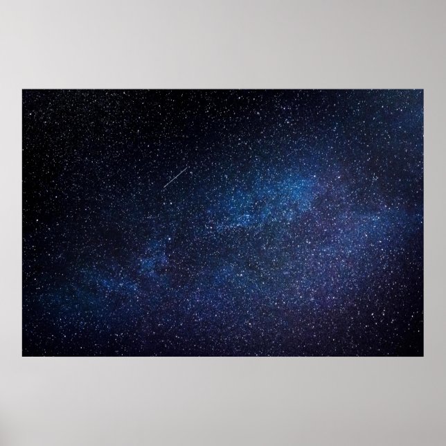 Affiche Navy Blue Milkyway Nightsky Galaxy Photographie (Devant)