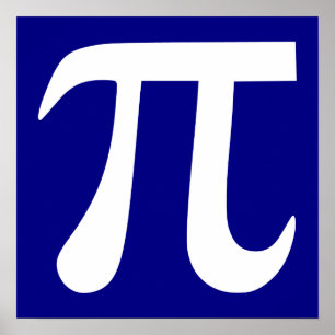 Affiche Navy et symbole Pi blanc