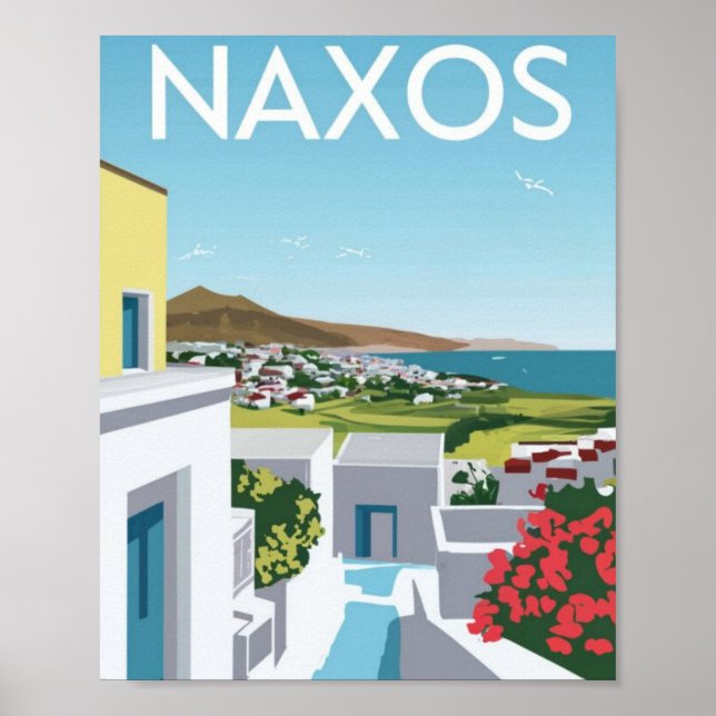 Affiche Naxos Grèce Travel (Devant)