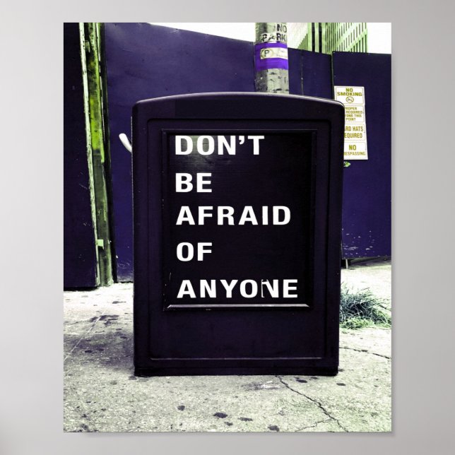 Affiche N'ayez pas peur de toute motivation (Devant)