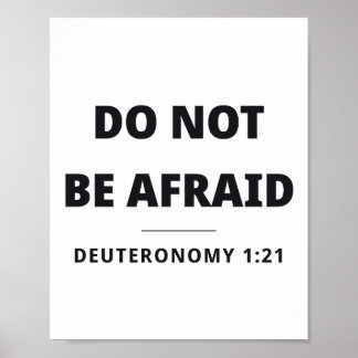 Affiche N'ayez pas peur Deutéronome 1:21 Verset biblique