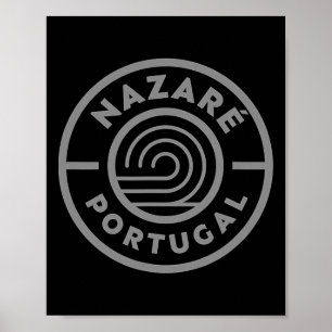 Affiche Nazaré Portugal Surf de grosses vagues Surf