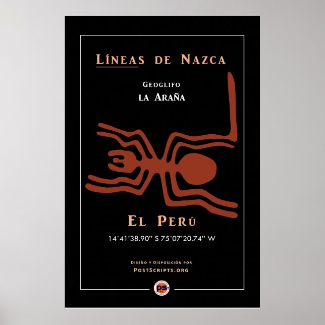 Affiche Nazca Geoglyphs-Spider (Devant)