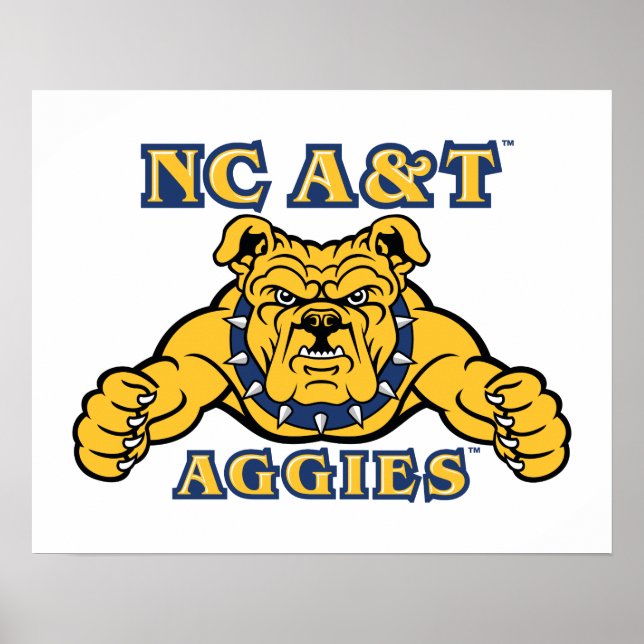 Affiche NC A&T Agences | Aggie Bulldog (Devant)