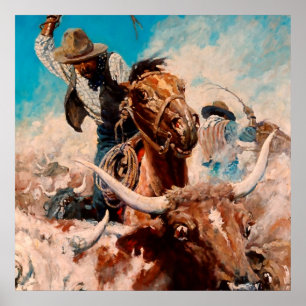 Affiche NC Wyeth Peinture "Découpe"