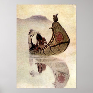 Affiche NC Wyeth Peinture historique Hiawatha