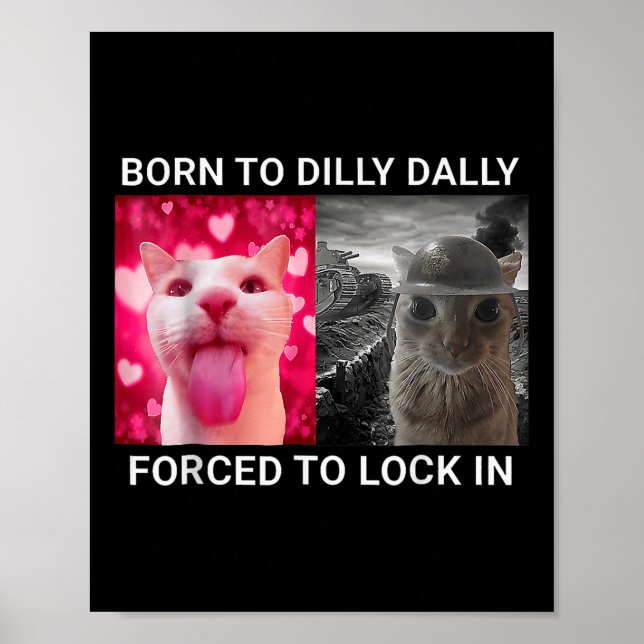 Affiche Né À Dilly Dally Contraint À Verrouiller Dans Le M (Devant)