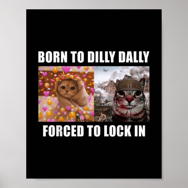 Affiche Né À Dilly Dally Contraint À Verrouiller Dans Le M (Devant)