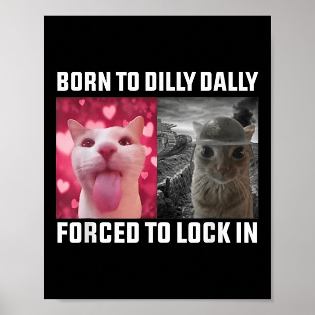 Affiche Né À Dilly Dally Obligé De Verrouiller Dans Le Mèm (Devant)