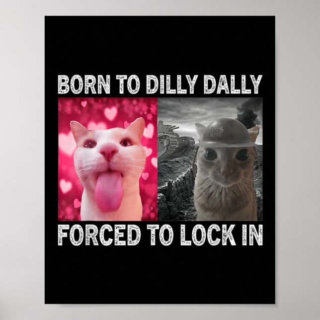 Affiche Né À Dillys Dallys Obligé De Verrouiller Dans Le M (Devant)